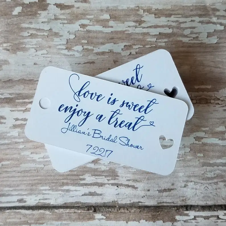 Любовь сладкая наслаждайтесь лакомством Свадебный ярлык для душа карамельный