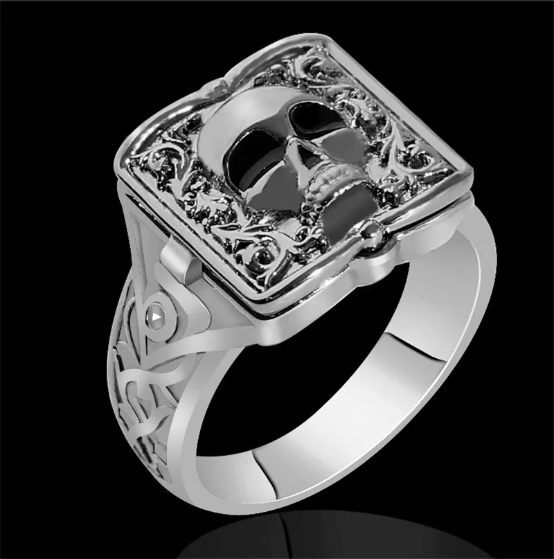 New hot sale European and American style carved open cap pattern ring men's ring rings for men