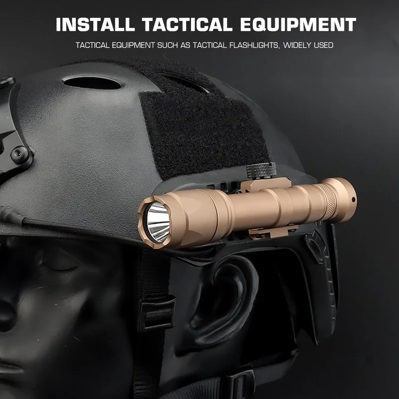 

Outdoor New 2PCS Tactical Helmet Equipment ARC 360 degrees rotate rail adapted For 19mm ARC Guide Rail Of Tactical Helmet