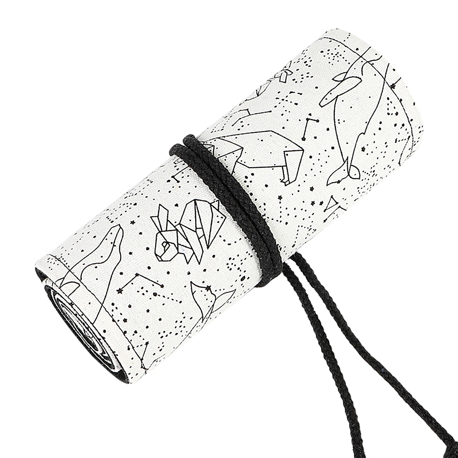 

Portable Printed Home Writing Supplies Stationery Canvas School Office Boy Girl Roll Up Storage Pencil Case For Student Wrap