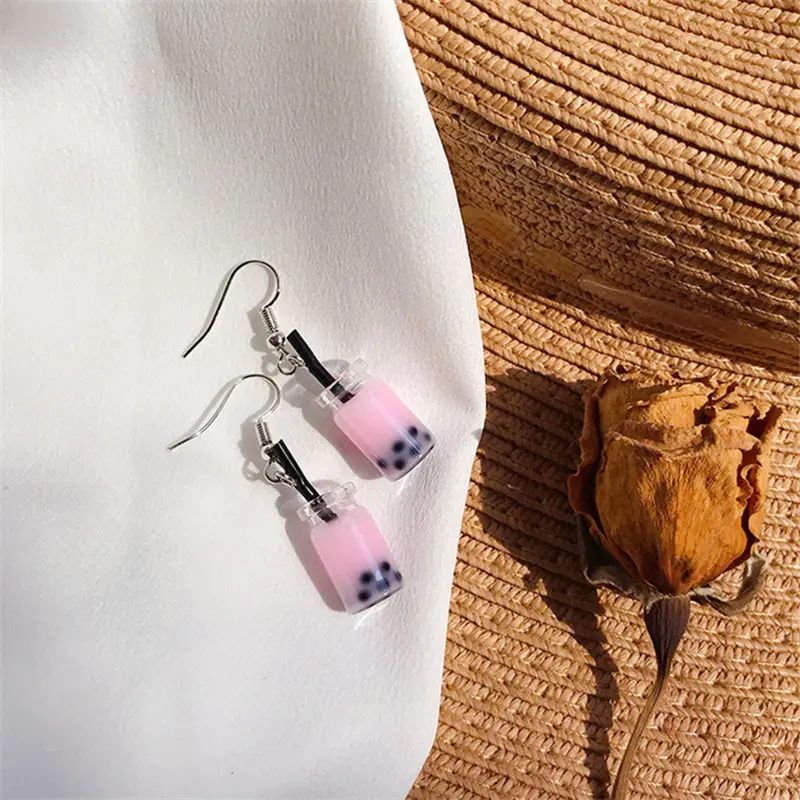 Серьги-Крючки с жемчужинами для женщин креативные маленькие серьги в Корейском