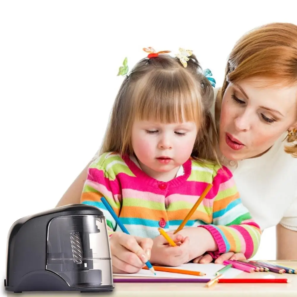 Электрическая точилка для карандашей портативная тяжелое винтовое стальное