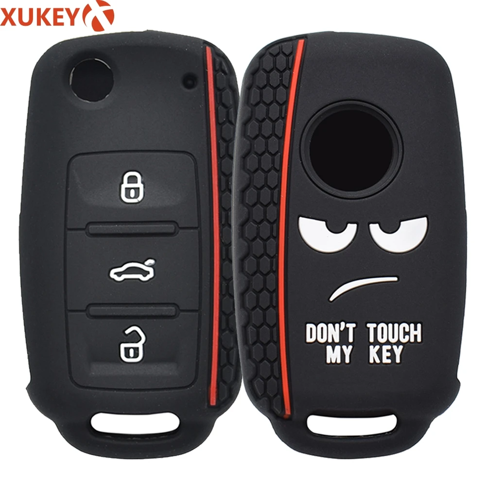 Силиконовый чехол для дистанционного ключа для SKODA Fabia Octavia Superb SEAT Leon Toledo Altea Ibiza для VW Golf Polo Bora Beetle