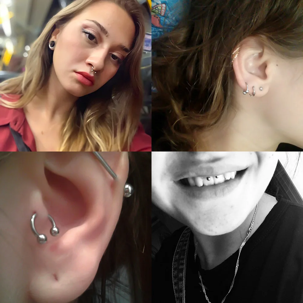 Серьга-Кольцо из настоящего титана для носа и перегородки ювелирное украшение