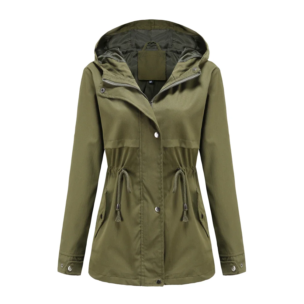 

Large size trench women female windbreaker hooded cape woman clothes long trench coat loose plus size outwear duster coat