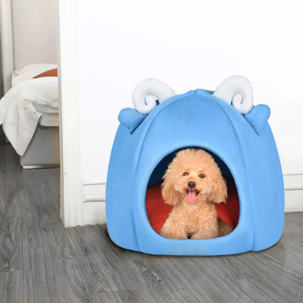 Новый милый складной зимний домик для домашних животных и кровать собак кошек