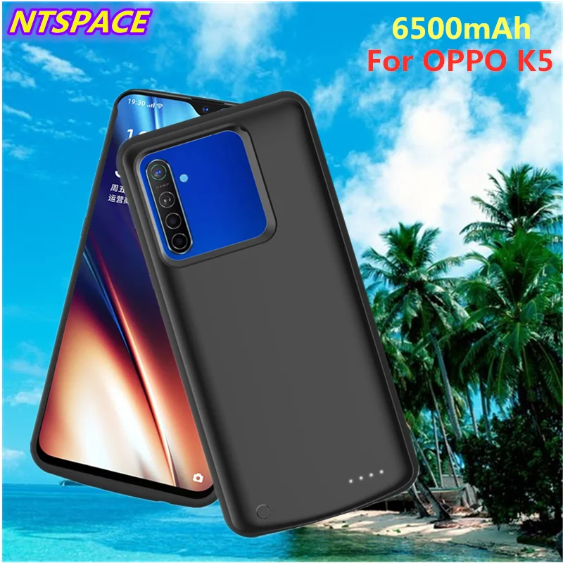

6500mAh Extended Phone Battery Power Case For OPPO K5 Backup Battery Power Charger Cover For oppo k5 Portable Power Bank Case