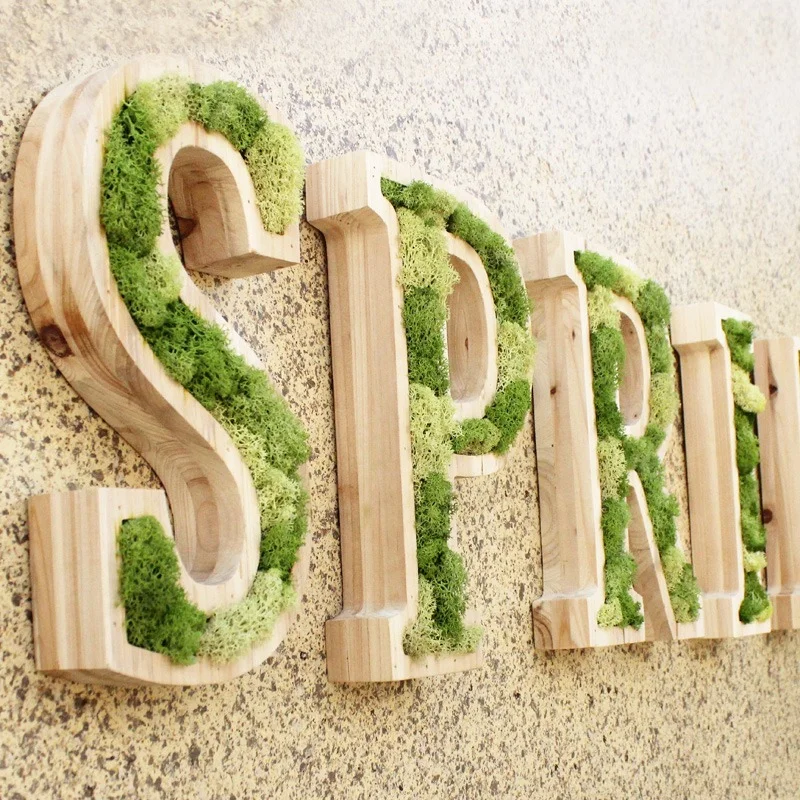 Деревянные буквы 12 дюймов выдолбленные для украшения рекламная вывеска с