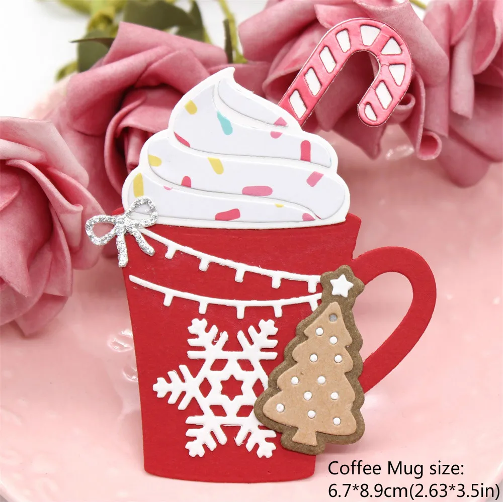 

ZFPARTY Coffee Mug Metal Cutting Dies Stencils for DIY Scrapbooking Decorative Embossing DIY Paper Cards