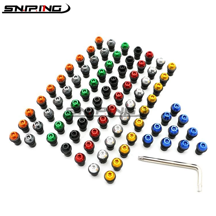 Болты для ветрового стекла мотоцикла 5 мм 10 шт. винты крепежные гайки Suzuki GSXR 600 750