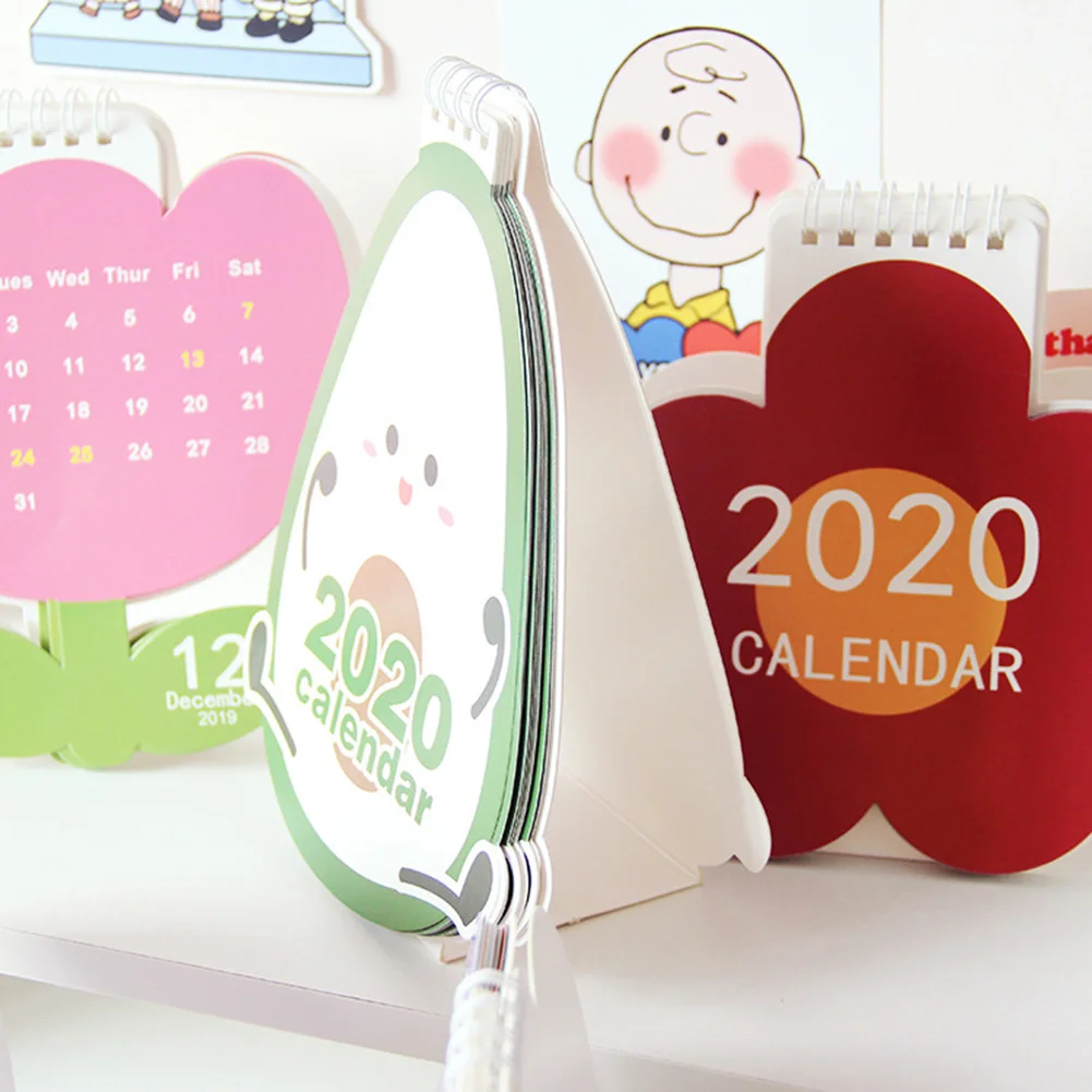 Милый цветочный медведь форма авокадо 2020 год настольный календарь ежедневный