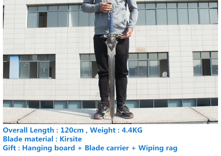 

DHL ship 120cm(47.2inch) WOW King of Lion sword, Royal guard of Stormwind City sword Role Play Kirsite Metal Weapon Prop Sword