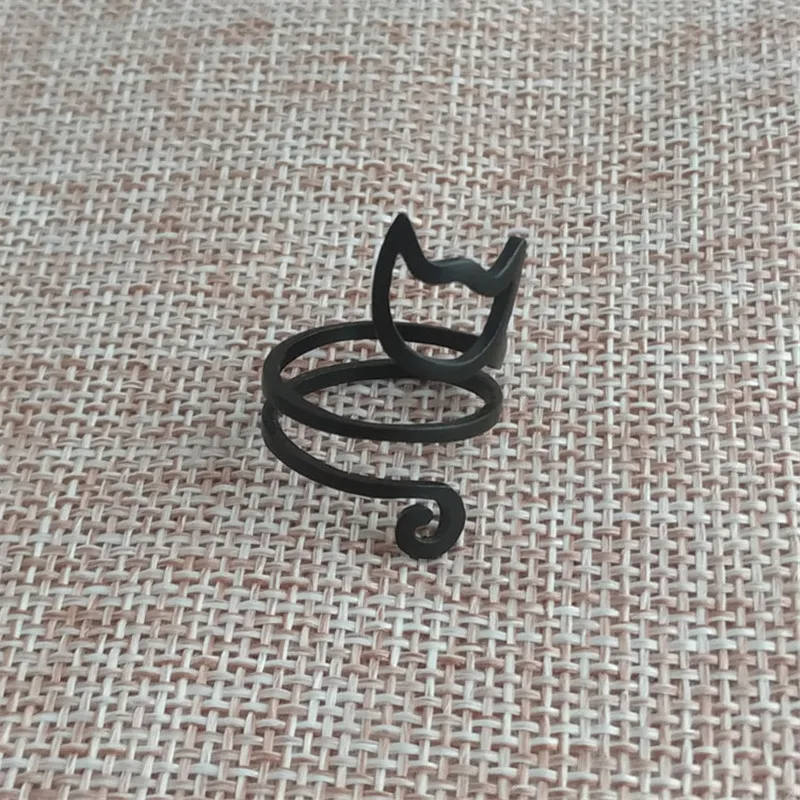 Индивидуальный дизайн черный/Серебряный Цвет обернуть вокруг кольца в виде