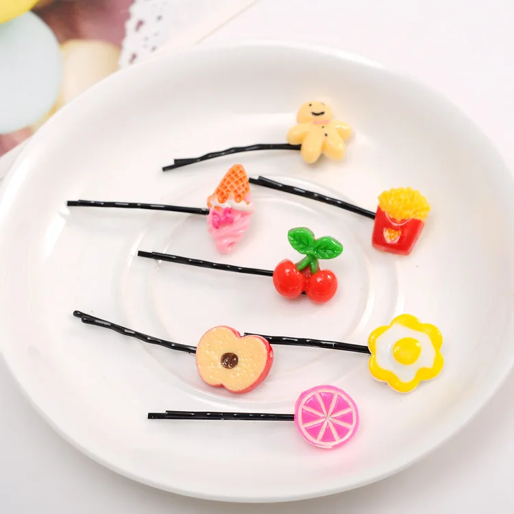 

8PCS Fashion Hair Barrette Hairpins Hair Clips Accessories For Women Girls Hairgrip Fruit geometry Hairclip Ornaments Headwear