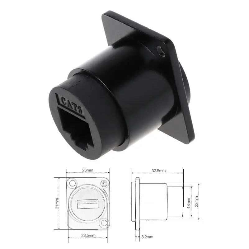 D-type модуль RJ45 разъем кабель женский сигнальный Cat6 Панель Крепление сетевой Ethernet