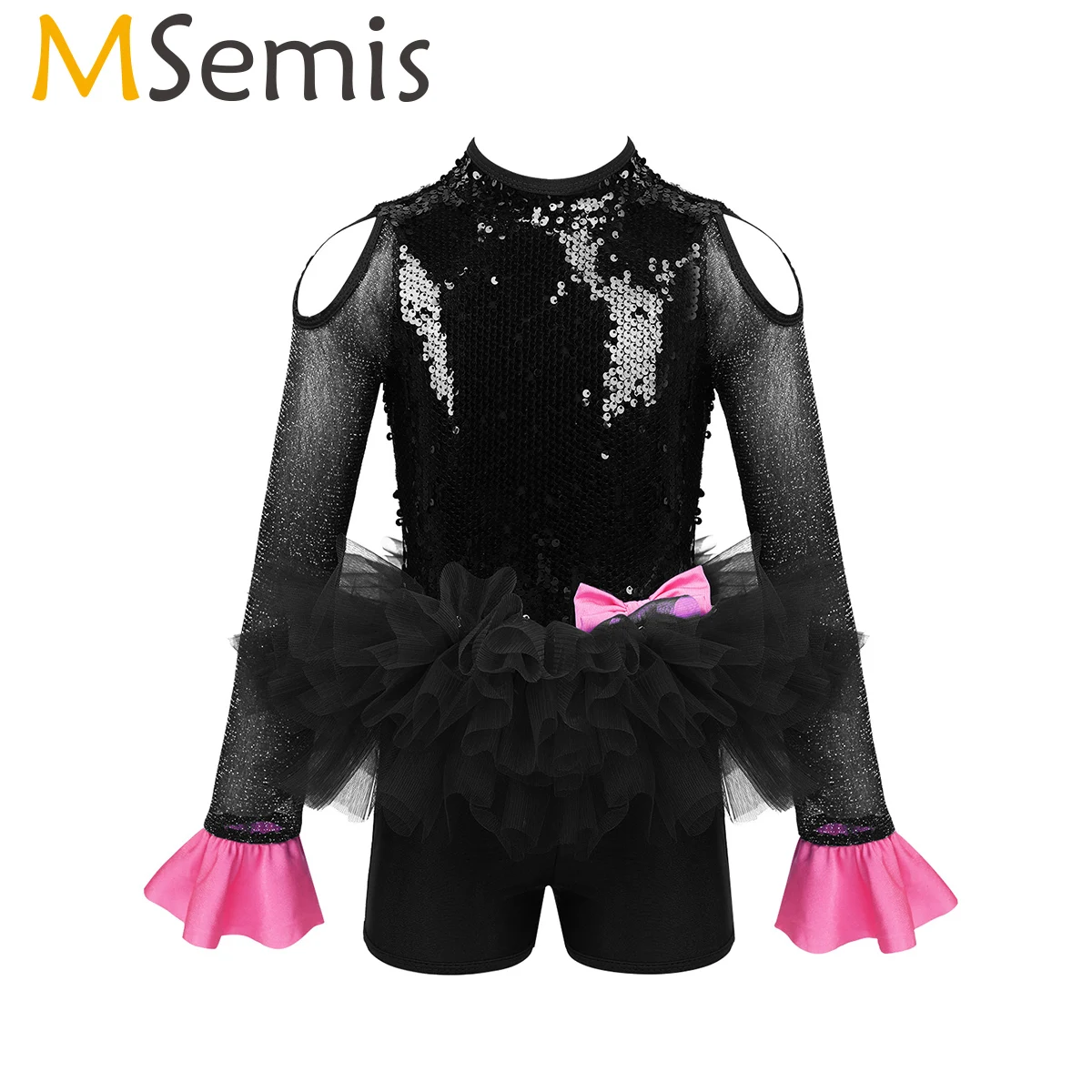 MSemis балетное гимнастическое трико для девочек Детская одежда Костюм с