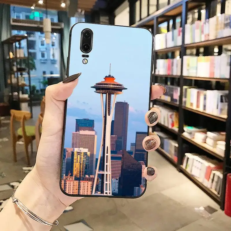 

Seattle landscape night view Phone Case For Huawei honor Mate P 10 20 30 40 Pro 10i 9 10 20 8 x Lite