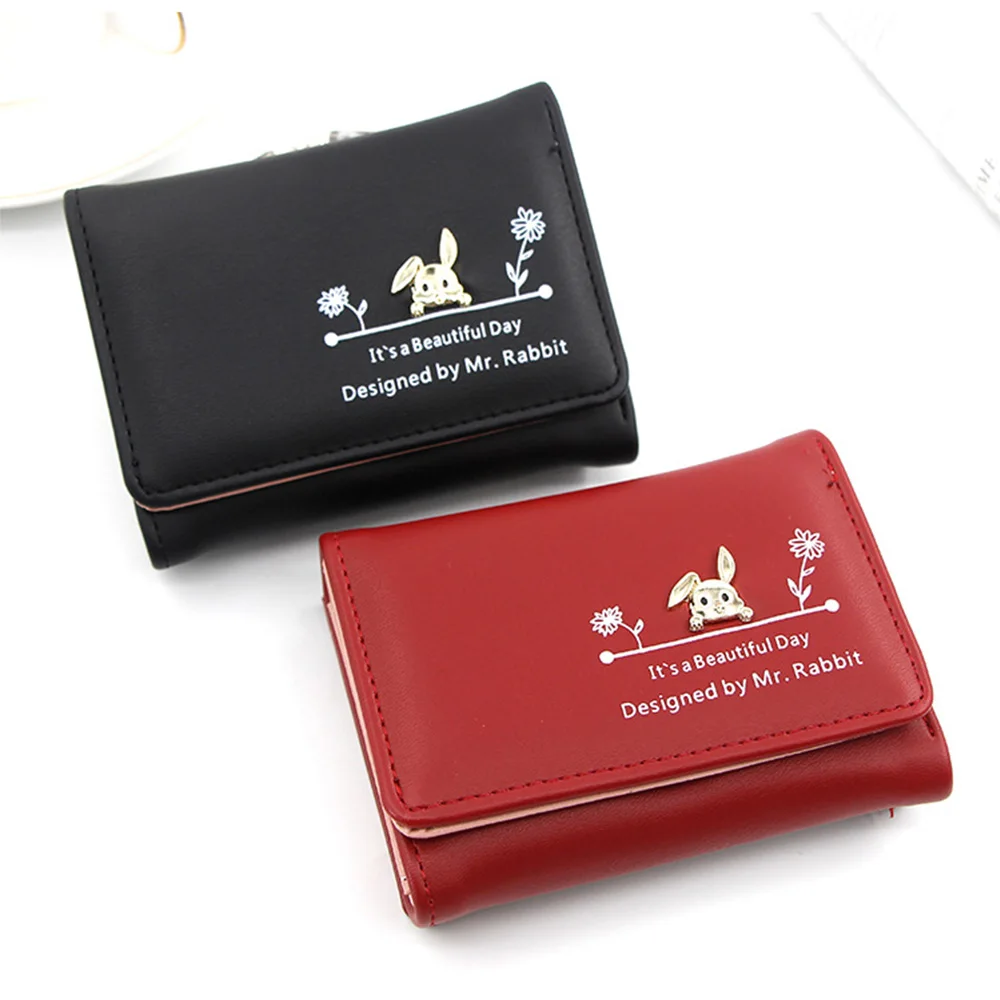 Новые милые дизайнерские женские маленькие кошельки в виде кролика Женский