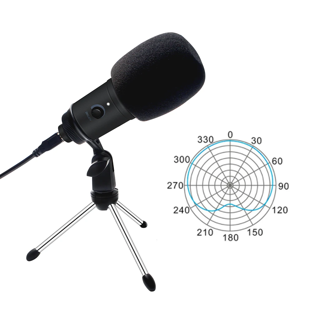 RK1 Record RGB Condenser Microphone for iPhone Android Laptop Computer Professional USB Mic with Earphone Game Live PK BM800 | Электроника