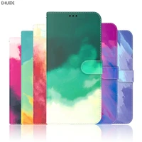 watercolor flip case for oneplus 9 pro one plus 8t 8 wallet card kickstand shockproof leather cover for oneplus nord 2 n100 ce