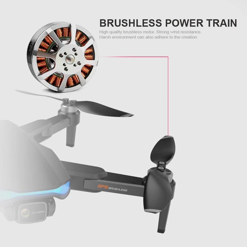 Управляемый Дрон с камерой Eachine F188 GPS Wi-Fi FPV 1080P без щеток время полета 26 минут