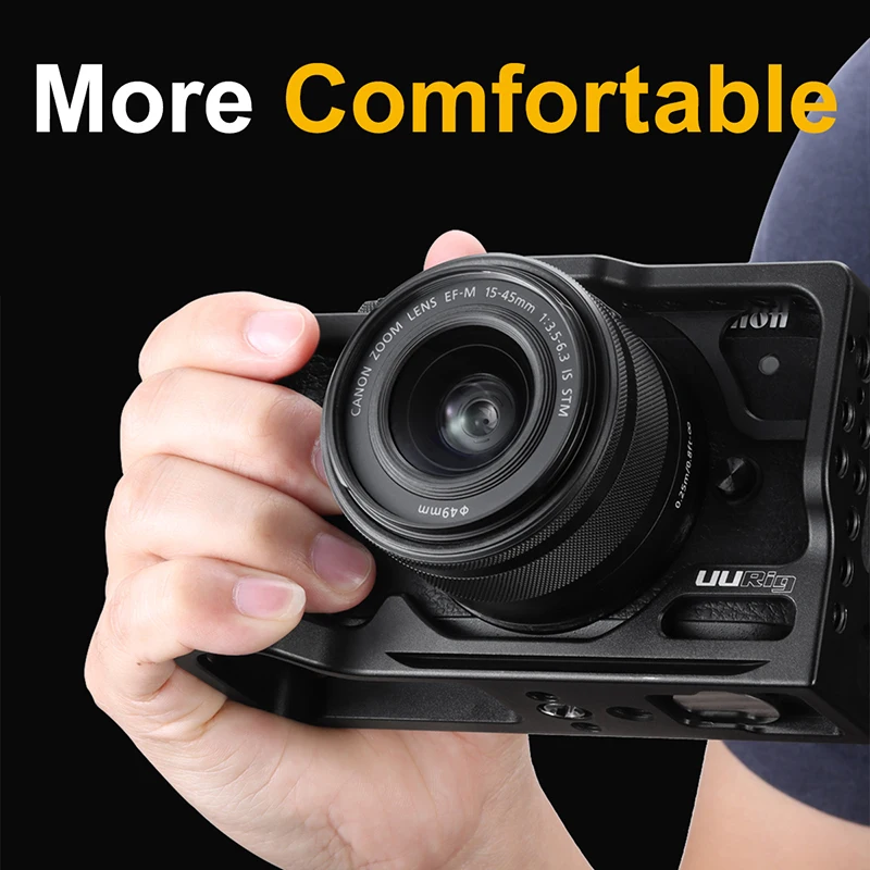 UURig алюминиевая камера Canon M6 Mark II Vlog клетка для микрофона светодиодный светильник