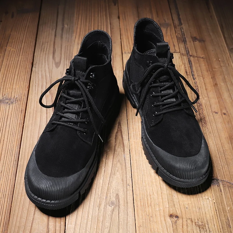 Men Winter Boots Leisure Breathable Outdoor Sport Ankle for Comfortable Hard-wearing British Style Casual Shoes AODLEE | Обувь