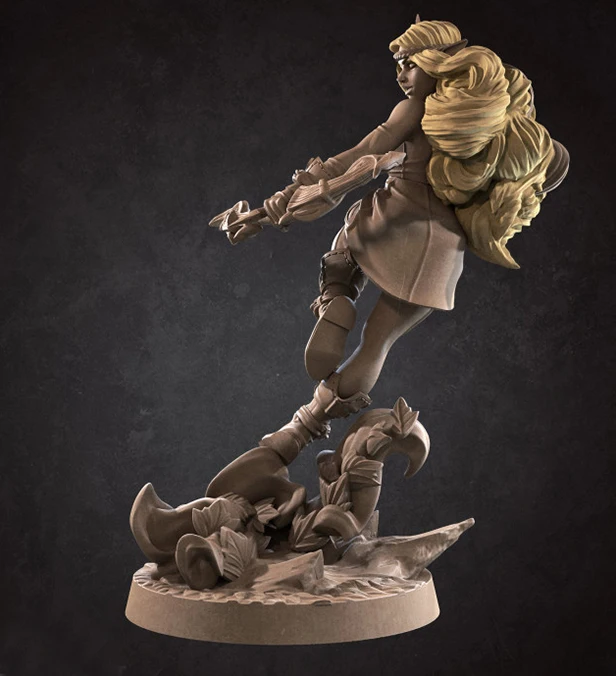 

75mm 100mm Resin Model Kits Female Hunter Unpainted No Color RW-211