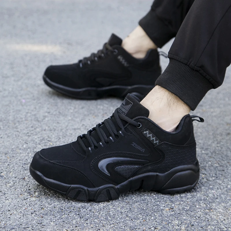 Зимняя спортивная обувь мужская теплая бархатная Водонепроницаемая