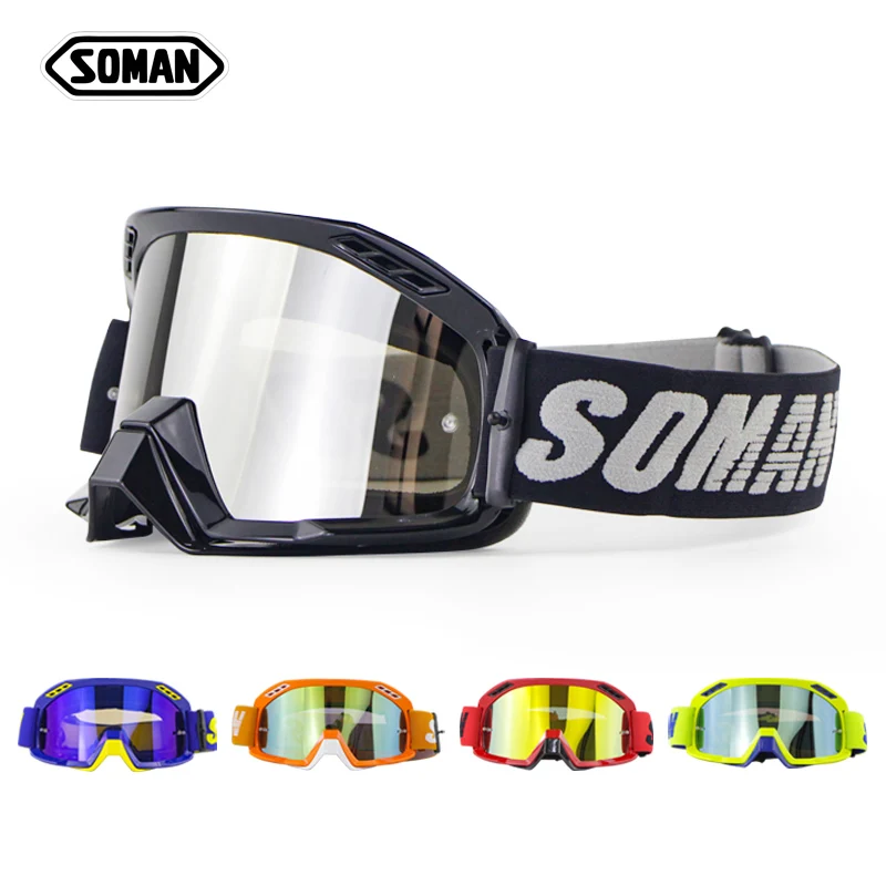 Мотоциклетные очки SOMAN SM15 защитные с отрывной пленкой для езды на