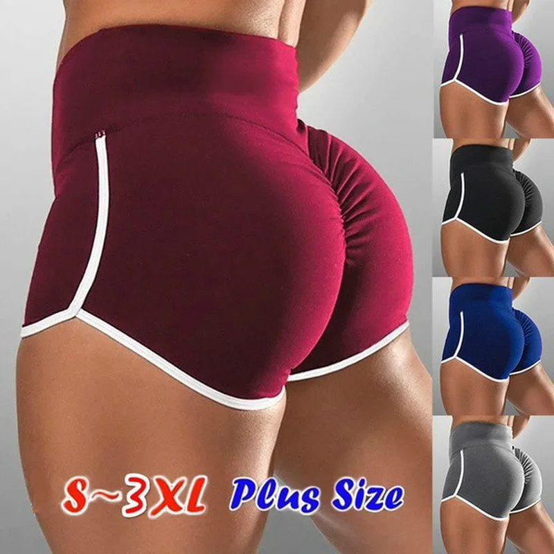 

Plus Size Sport Shorts Women Summer Push Up Sexy Legging High Waist Seamless Elastic Tight Shorts Fitness Athletic Casual Shorts