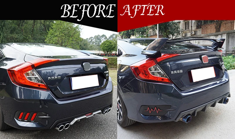 Автомобильный Стайлинг подходит для Honda 10th Gen Civic sedan 2016 2020 Тип R стильный задний