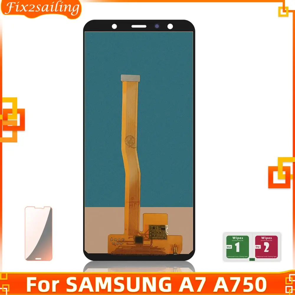 ЖК дисплей для Samsung Galaxy A7 2018 сенсорный экран с цифровым преобразователем в сборе