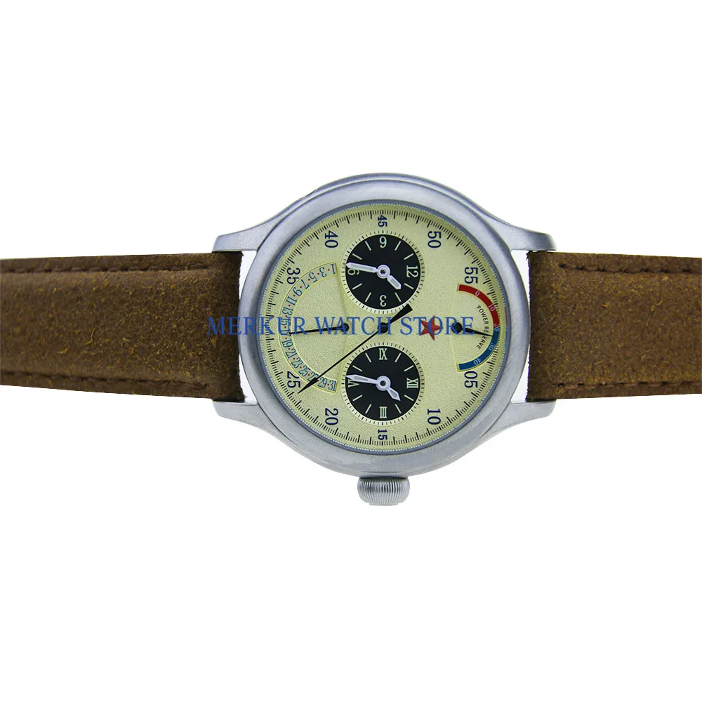 AD30 Red Star Mechanical 1963 Тяньцзинь St25 двойной часовой пояс цвет слоновой кости мужской