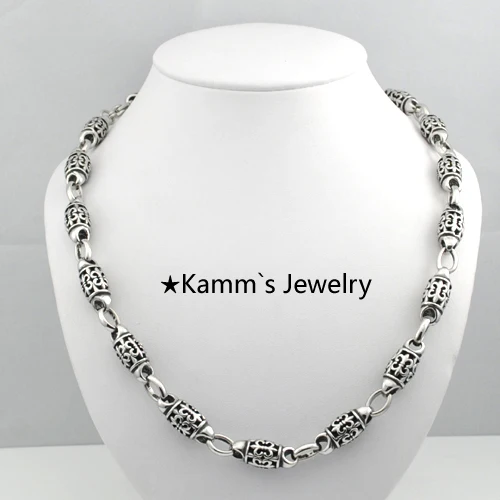 AMUMIU цепь 316L нержавеющая сталь ожерелья для мужчин ювелирные изделия Модные оптом