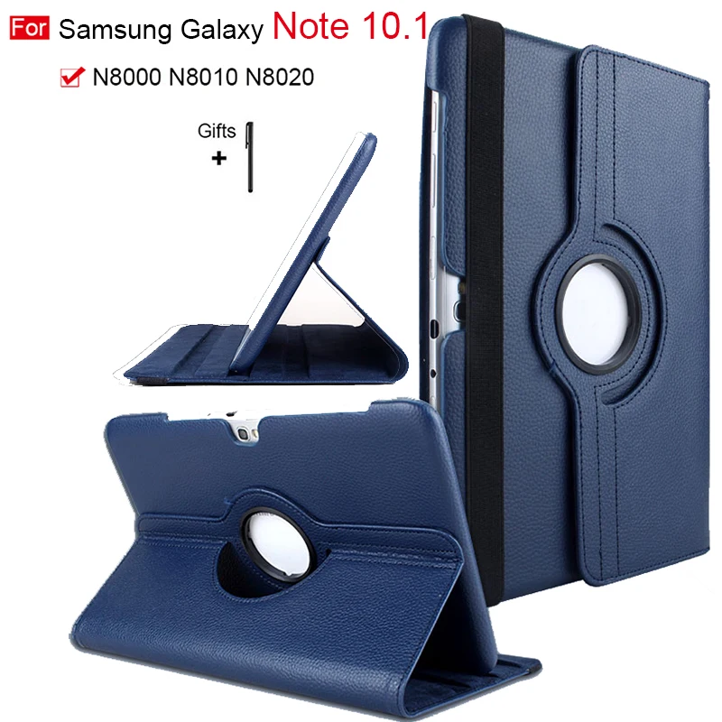 Вращающийся на 360 Градусов Кожаный чехол подставка для Samsung Galaxy Note 10 1 2012 GT N8000 N8010