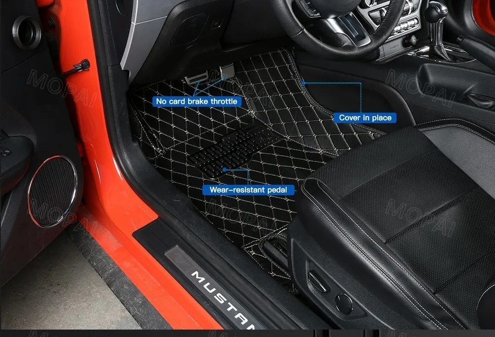 MOPAI коврики для Ford Mustang автомобильные коврики водонепроницаемые анти-грязные коврики для ног коврик для Ford Mustang- автомобильные аксессуары