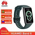 Водонепроницаемый Фитнес-браслет Huawei Smart band, светодиодный экран 6 цветов, датчик кислорода в крови, пульсометр, отправка через 2 дня