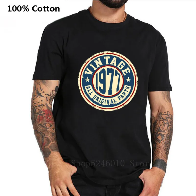 Футболка мужская хлопковая с коротким рукавом в стиле ретро | Мужская одежда