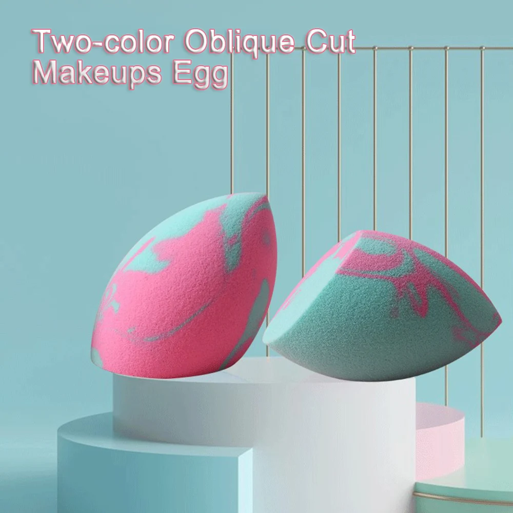 

Двухцветная косметическая губка с узором в виде яйца для макияжа, подушка для основы, инструмент для красоты, женские аксессуары для макияж...