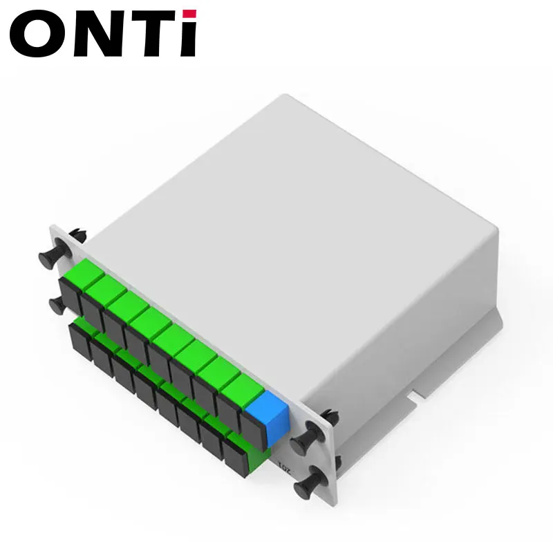ONTi 5pcs SC APC PLC 1X16 splitter Fiber Optical Box FTTH PLC Splitter Box with SC 1X16 Planar Waveguide Type Optical Splitter