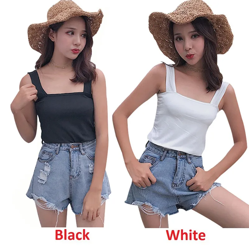 Хит 2019 Женская майка с квадратным воротником без рукавов пуловер простой модный