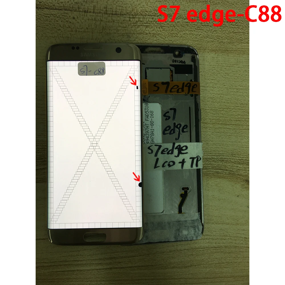 ЖК-дисплей для Samsung Galaxy S7 edge G935 G935F, сенсорный экран, замена, Многоточечное реальное изображение для S7 edge 100% тест