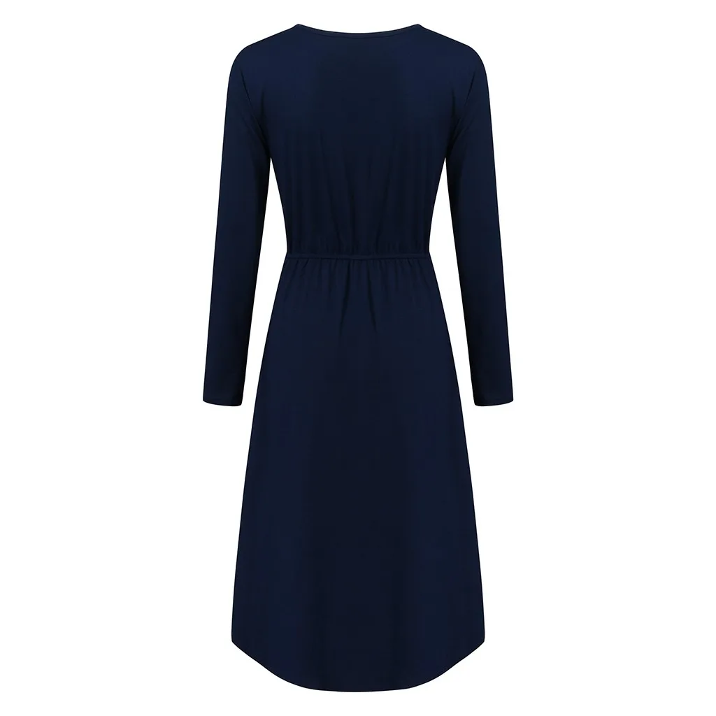 

Women Maternity Long Sleeve Solid Nursing Sleepwear Dress For Breastfeeding Winter Dress Pregnant Nursing Maternity Tops 2021