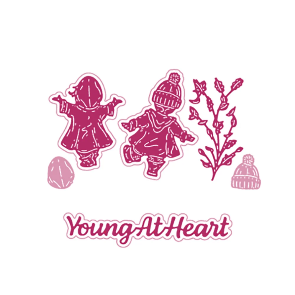 

Young At Heart Die al Craft Cutting Dies For DIY Scrapbooking Paper Diary Decoration Manual Handmade For 2021 Embossing New
