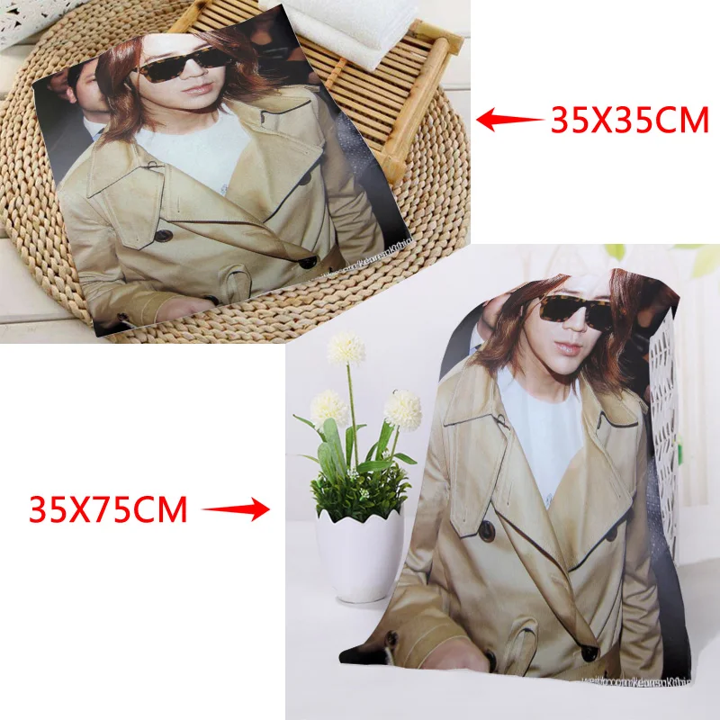 35x35 см, 35x75 см полотенца на заказ KPOP Jang Keun Suk печатные квадратные полотенца микрофибра Абсорбирующая сушка банные полотенца мочалка - Цвет: 12