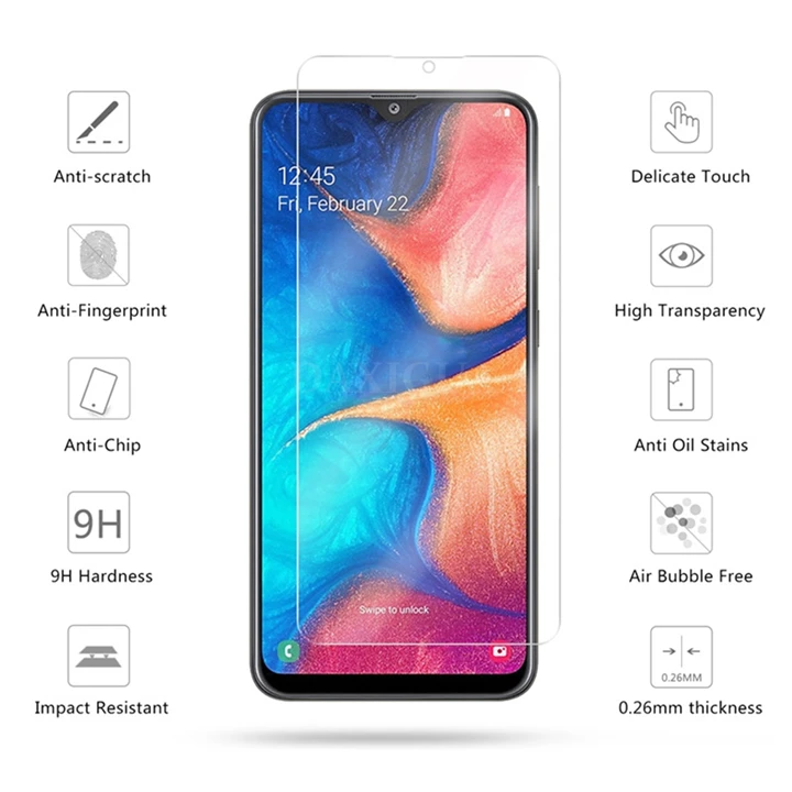 3 шт. полное покрытие из закаленного стекла для samsung Galaxy A50 A40 Защитное стекло для экрана для samsung A70 M20 M30 A20 A30 A50 A80 A60 A90