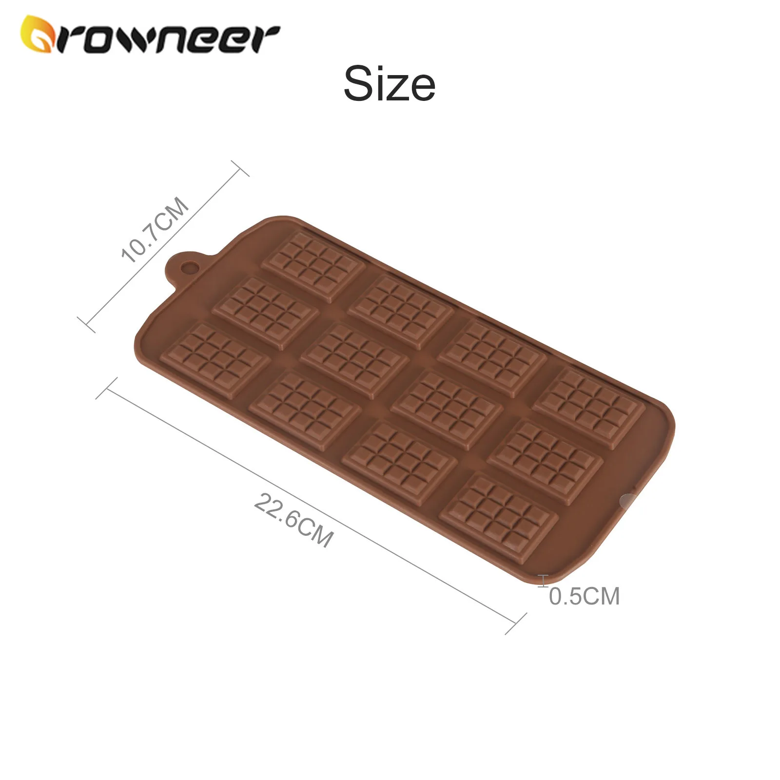 

12 Even Chocolate Mold Silicone Non-stick Waffles Mould Lattice Shape 3D Fondant Cake Decoration DIY Candy Bar Baking Tools