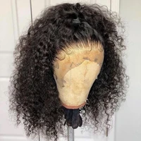 deep curly short bob wigs 13x4 lace front human hair wigs brazilian glueless lace frontal wig 250 density full wig dolago