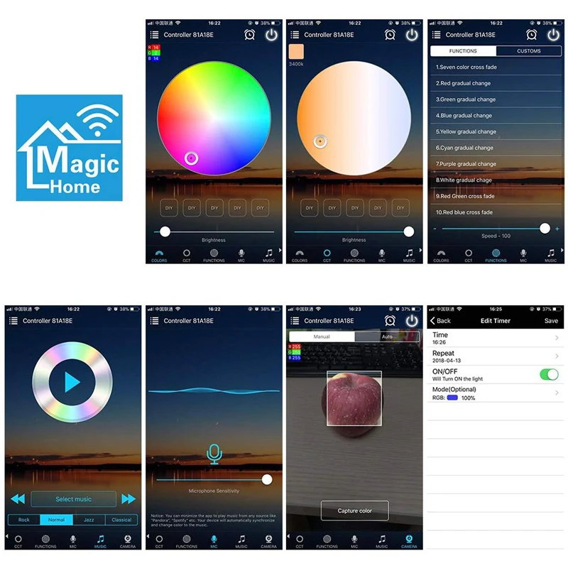 Светодиодная лента Magic Home RGB 5050 светодиодов управление Wi-Fi управления ИК пульт